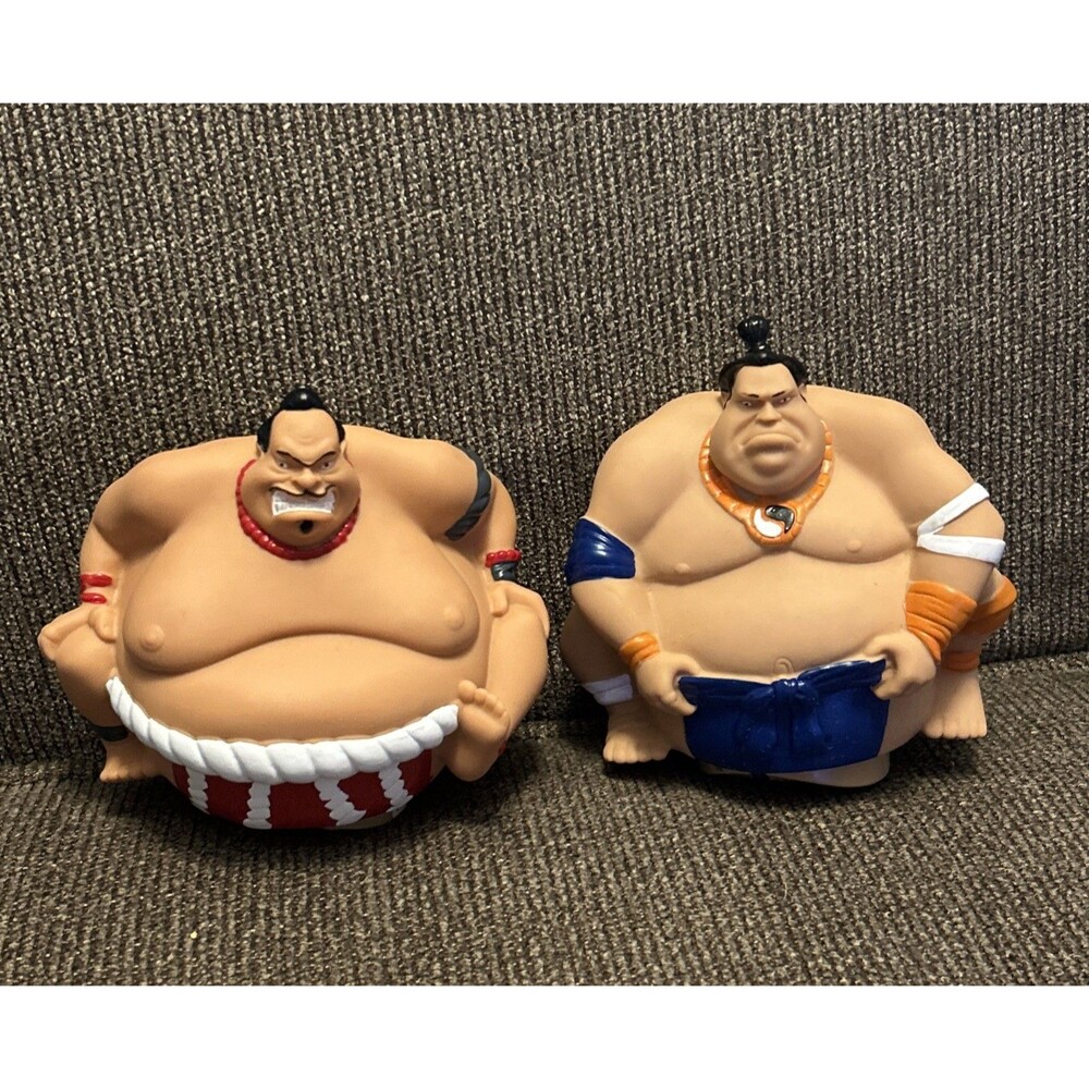 Sumo King Wrestlers Set of 2  RC 2015 MerchSource Black Series NO Remotes Untest